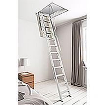 Echelle Direct - Scala retrattile acciaio 3.80m - Tramoggia 130 x 70 cm - ACI-QUA380/130-70