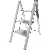 Treppe Hocker mit 3 Stufen aus schwarzem Aluminium leonardo 3 Colombo