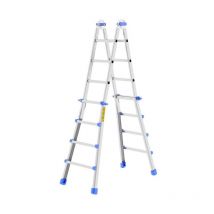 Colombo Scala eiffel 5+5 In Alluminio Altezza Massima 4,6 m Gradini Zigrinati Piedini Antisdrucciolevoli e Antiruggine