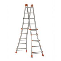 Scala Telescopica Multifunzione Alluminio 5+5 Gradini Fino a 4,82 metri Leggera 5+5 Gradini