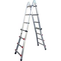 Scala Telescopica Sicos 4 + 4 Profi Auto Grigio 100 X 58 X 20 Cm