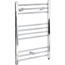 Hudson Reed - Kent Scaldasalviette Elettrico Piatto di Design Verticale - Termoarredo Bagno a Scaletta Moderno - Acciaio Cromato - 400W - 800 x 600mm