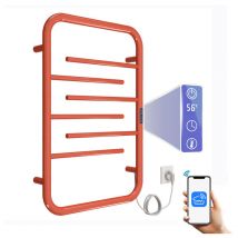 Esip - Scaldasalviette Elettrico Wifi da Parete con 6 Bracci - 3 Barres Ruotabile,80W Termoarredo Scalda Asciugamani,Asciugabiancheria