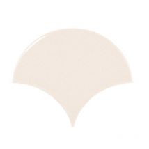 Carrelage mur écaillon de poisson uni beige brillant 10,6x12 cm scale fan cream (vendu par boite de 0,37m2)