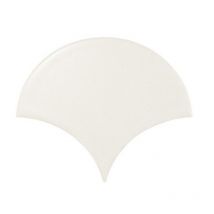 Carrelage mur écaillon de poisson uni blanc mate 10,6x12 cm SCALE FAN WHITE MATT (vendu par boite de 0,37m2)