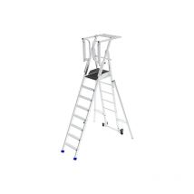 Scaletta pieghevole 7 gradini - Altezza massima di lavoro 3.75m - PIRL7SD-PS