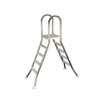Flexinox - Scaletta di Risalita Grand Comfort per Piscina Fuoriterra in Acciaio Inox aisi 304 - diam 43 mm con finitura lucida - 5 Gradini