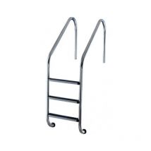 Flexinox - Scaletta di Risalita Modello Arco per Piscina Bordo Sfioro in Acciaio Inox aisi 304 - 3 Scalini