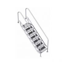 Flexinox - Scaletta Piscina con Accesso Facilitato per Diversamente Abili in Acciaio Inox aisi 316 - Profondità Cm 160 a 180 - Compatibile con