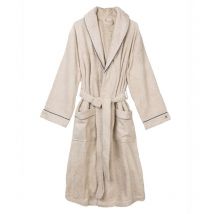 Peignoir uni avec bordure beige et détail brodé Taille s-m - Scalpers