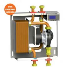 Maxiflame - scambiatore kit 34 piastre 30KW modulo interfaccia caldaia con centralina 24453