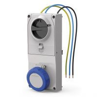 Scame proxima toma con enclavamiento 2p+e 16a azul - 408.1683