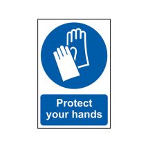 Scan - 0023 Protect Your Hands - pvc 200 x 300mm SCA0023