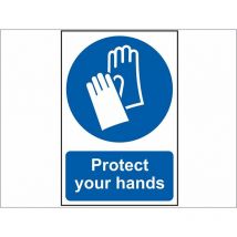 Scan - 0023 Protect Your Hands - pvc 200 x 300mm SCA0023