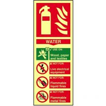 Scan - 1590 Fire Extinguisher Composite Water - Photoluminescent 75 x 200mm SCA1590