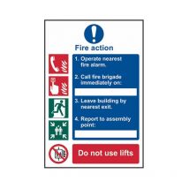 Scan Fire Action Procedure, Style 1 - PVC Sign 200 x 300mm SCA0175