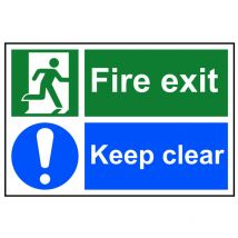 Scan 1540 Fire Exit Keep Clear - PVC 300 x 200mm SCA1540