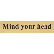 Scan - 6030 Mind Your Head - Polished Brass Effect 200 x 50mm SCA6030