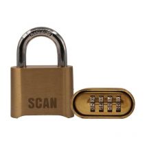 Scan - ZA116-1 Brass Combination Padlock 50mm scaplbcom