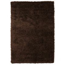 Thedecofactory - scandinave - Tapis à poils longs toucher laineux chocolat 120x170