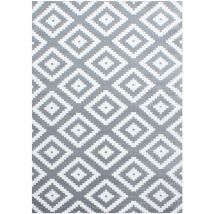Plus - scandinave Tapis Nordic à Losanges (Gris - 80x150cm)