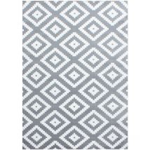 Plus - scandinave Tapis Nordic à Losanges (Gris - 80x300cm)