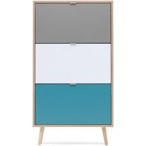 Les Tendances - Shoe Cabinet 42 Sonoma Oak and Tricolour Finori