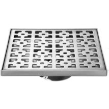 Scarico A Pavimento In Acciaio Inossidabile 304 Da Giardino, Scarico A Pavimento Per Esterni Di Grande Cilindrata, Adatto Per Diametri ≥75 Mm, 10x10 