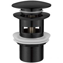 M20502B Doccetta per scarico bagno, scarico per lavabo con troppopieno, pop-up, nero, m