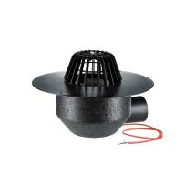 Ferrari Srl - Scarico orizzontale per tetti DN110 con collare pp, riscaldabile (10-30W/230V)