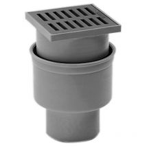 Upmann - Scarico per cantina 15x15 cm dn 100 verticale, griglia in plastica - 80239