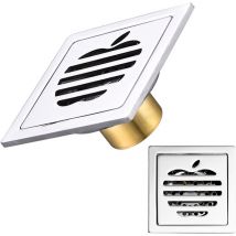 Scarico per doccia in acciaio inox con filtro a rete - quadrato, antiodore, adatto per bagni, cucine, servizi igienici, garage, scantinati, balconi,