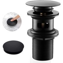 Scarico per lavandino con troppopieno, Scarico per lavandino con valvola pop-up, Scarico per lavandino del bagno nero, Scarico per lavandino