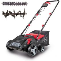Scheppach - Scarificateur et aérateur électrique SC32 – 1500 w – Largeur de travail 32 cm – Bac de ramassage 30 l – Fonction scarificateur et