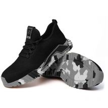 Eglemtek - Scarpe Antinfortunistiche da Lavoro Cantiere Leggere Comode Traspiranti Sicurezza Antiscivolo Puntale in Acciaio con Protezione