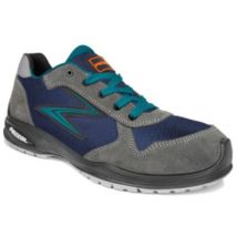 Pezzol - Camaro S1P src scarpe basse estive da lavoro antinfortunistica N.46 in pelle scamosciata e tessuto traspiranti made in Italy Grigio + Blu 46