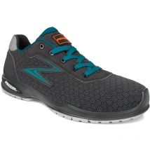 Mustang S3 src low work shoes N.42 breathable and waterproof safety shoes made in Italy in Pu Tek Nero + Azzurro 42 - Pezzol