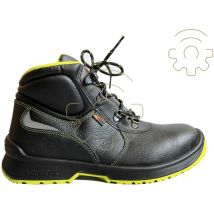 Mistral S3 Scarpe Da Lavoro Alte N. 39 Antinfortunistica In Pelle Nera Made In Italy Nero + Giallo 39 - Pezzol