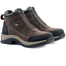 Daslo - Scarpe da scuderia Trusty In pelle pieno fiore con punta e tallone rinforzati in materiale gommato: 38, marrone 04
