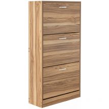 Scarpiera 3 ante 63x115 cm in legno naturale