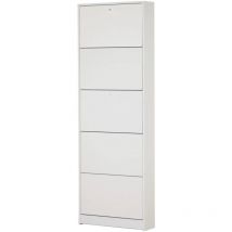 Sarmog Srl - scarpiera bianca con 5 ante, 62x182x18 cm