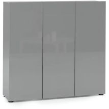 Scarpiera Grigia 3 Ante 120x34x115 Cm Melaminico Laccato