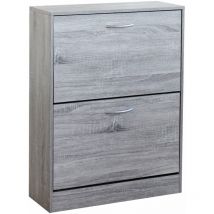 Scarpiera da interno a 2 ante in legno Cristel - LightGrey