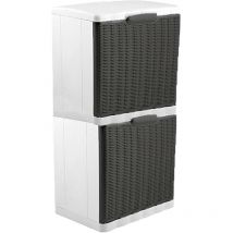 Scarpiera moka impilabile salvaspazio Contiene Fino 8 Paia Set2 porta scarpe slim componibile da esterno balcone in plastica