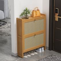 Sinbinta - Scarpiera Rattan, Scarpiera Chiusa In Bambù, Organizzatore Di Scarpe, Scarpiera Moderna In Rattan, armadio In Rattan, Per Tacchi, Stivali,