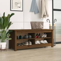 Maison Chic - Scarpiera Salvaspazio,Portascarpe,Mobili per scarpe Miele 110x38x45,5 cm in Legno Massello di Pino MCI198752 BonneVie