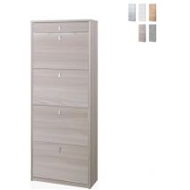 Scarpiera 4 ante 1 cassetto top 164 x 63 x 29 cm Olmo Chiaro