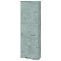 Scarpiera 5 Ante 190 x 63 x 29 cm Cemento