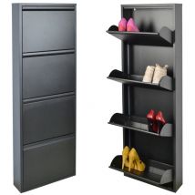 Scarpiera Slim Originale, 12 paia di scarpe, Col. Nero