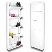 Starmart - Scarpiera Slim Originale, 15 paia di scarpe, Col. Bianco